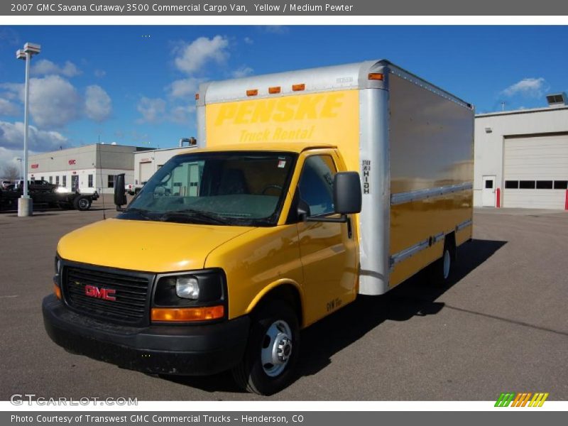 Yellow / Medium Pewter 2007 GMC Savana Cutaway 3500 Commercial Cargo Van