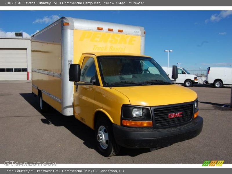 Yellow / Medium Pewter 2007 GMC Savana Cutaway 3500 Commercial Cargo Van