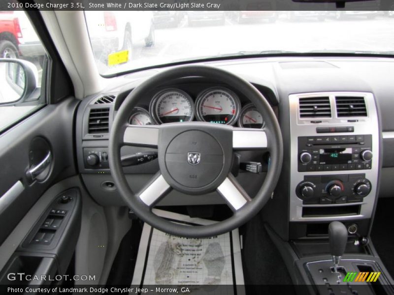 Stone White / Dark Slate Gray/Light Slate Gray 2010 Dodge Charger 3.5L