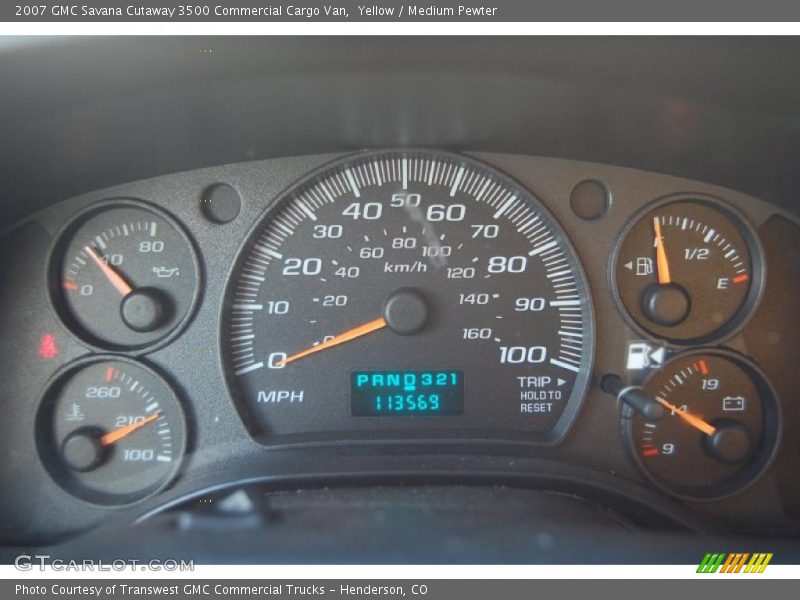 Yellow / Medium Pewter 2007 GMC Savana Cutaway 3500 Commercial Cargo Van