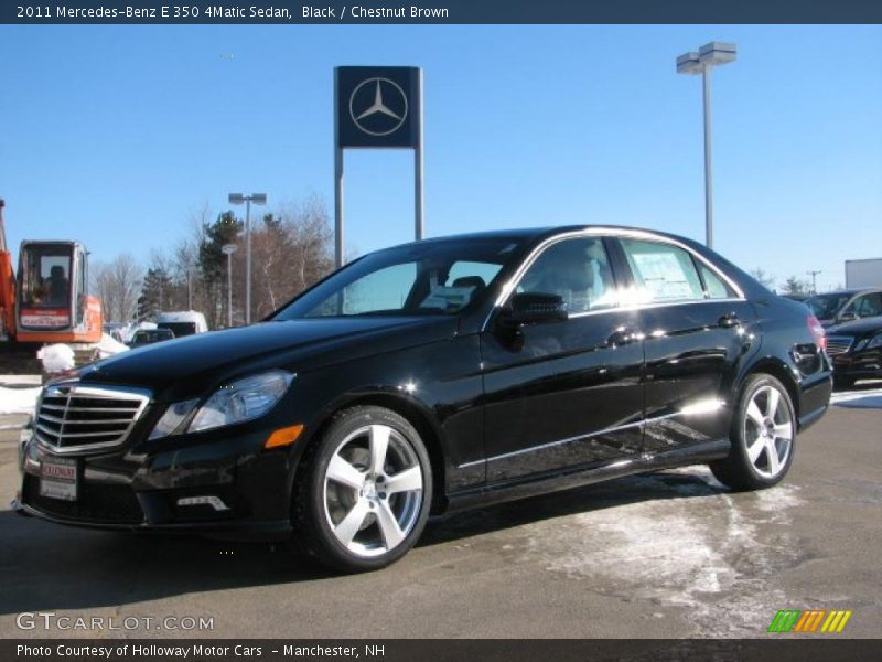 Black / Chestnut Brown 2011 Mercedes-Benz E 350 4Matic Sedan