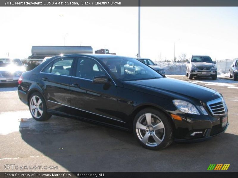 Black / Chestnut Brown 2011 Mercedes-Benz E 350 4Matic Sedan