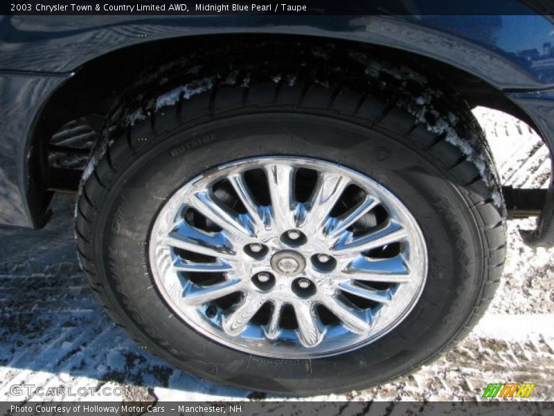Midnight Blue Pearl / Taupe 2003 Chrysler Town & Country Limited AWD