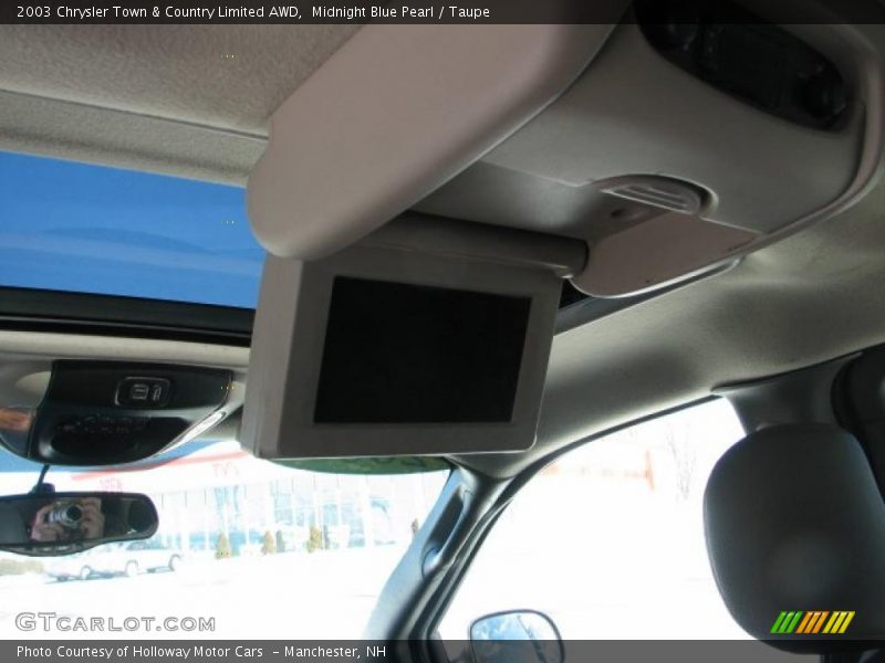 Midnight Blue Pearl / Taupe 2003 Chrysler Town & Country Limited AWD