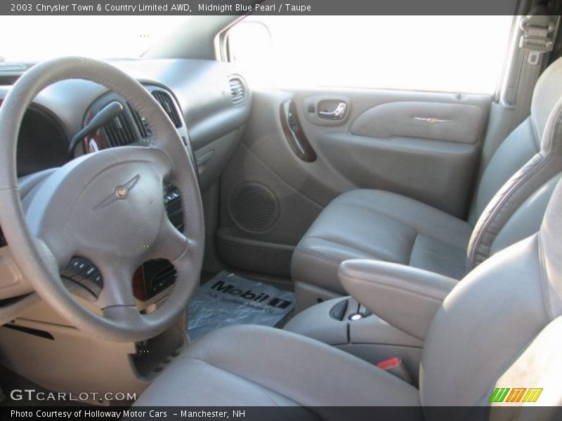 Midnight Blue Pearl / Taupe 2003 Chrysler Town & Country Limited AWD