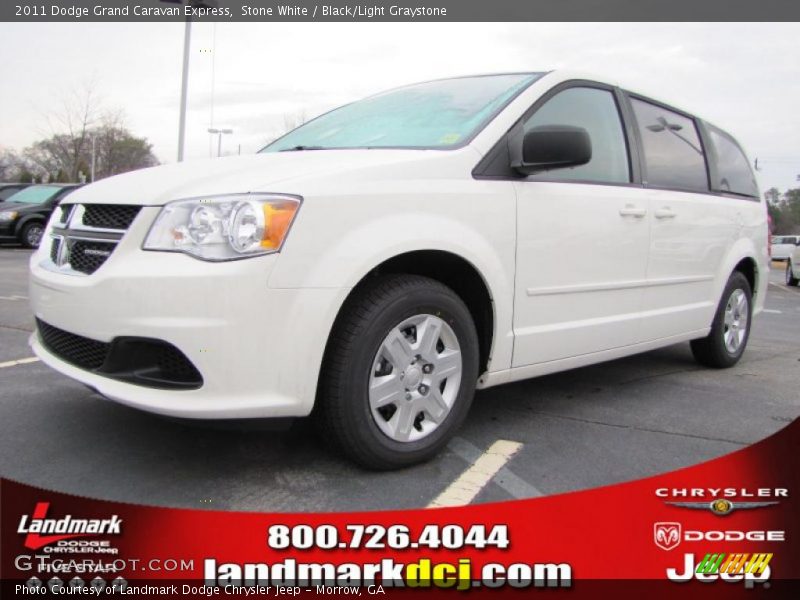Stone White / Black/Light Graystone 2011 Dodge Grand Caravan Express