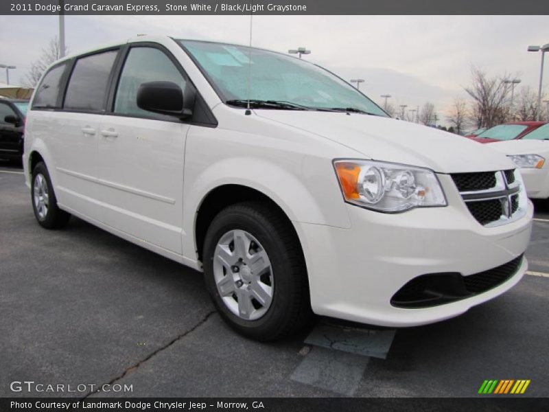 Stone White / Black/Light Graystone 2011 Dodge Grand Caravan Express