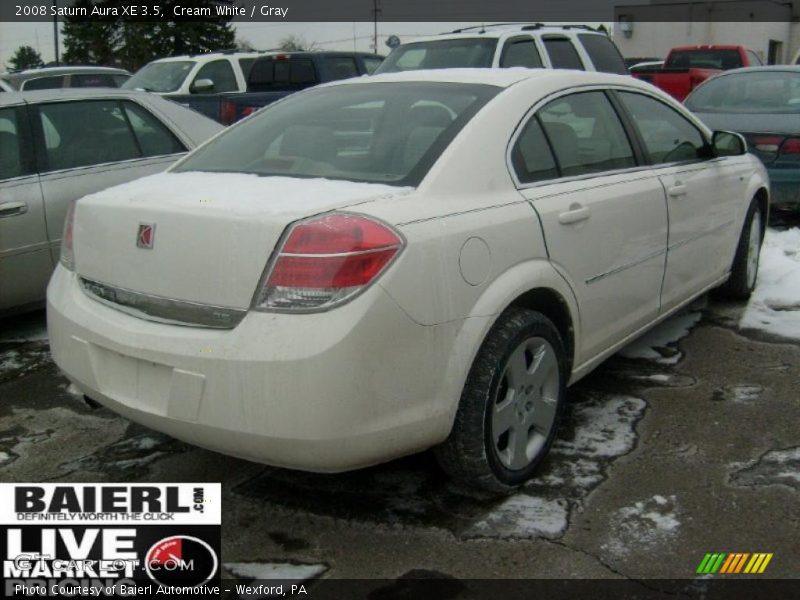 Cream White / Gray 2008 Saturn Aura XE 3.5