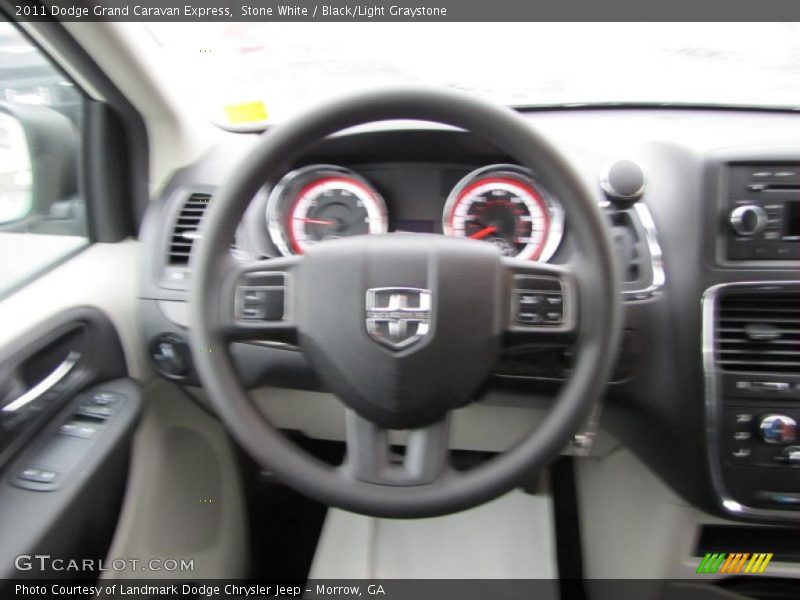 Stone White / Black/Light Graystone 2011 Dodge Grand Caravan Express