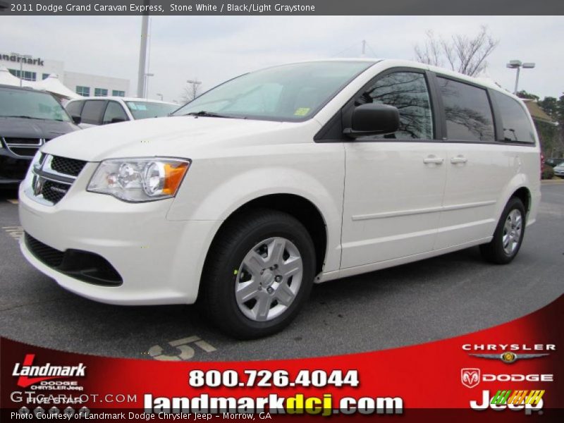 Stone White / Black/Light Graystone 2011 Dodge Grand Caravan Express