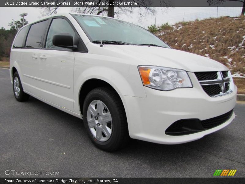 Stone White / Black/Light Graystone 2011 Dodge Grand Caravan Express