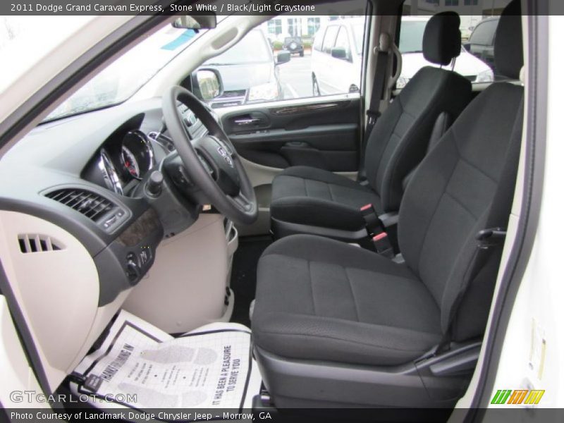 Stone White / Black/Light Graystone 2011 Dodge Grand Caravan Express