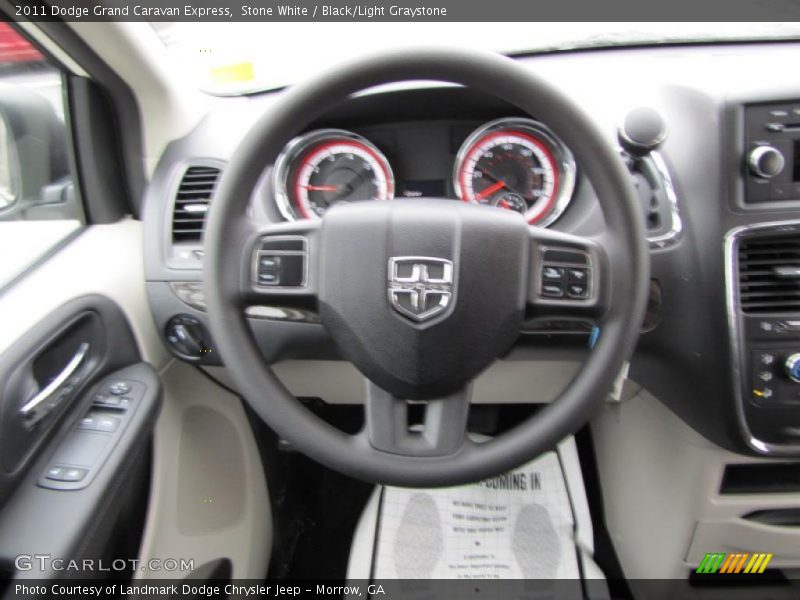 Stone White / Black/Light Graystone 2011 Dodge Grand Caravan Express