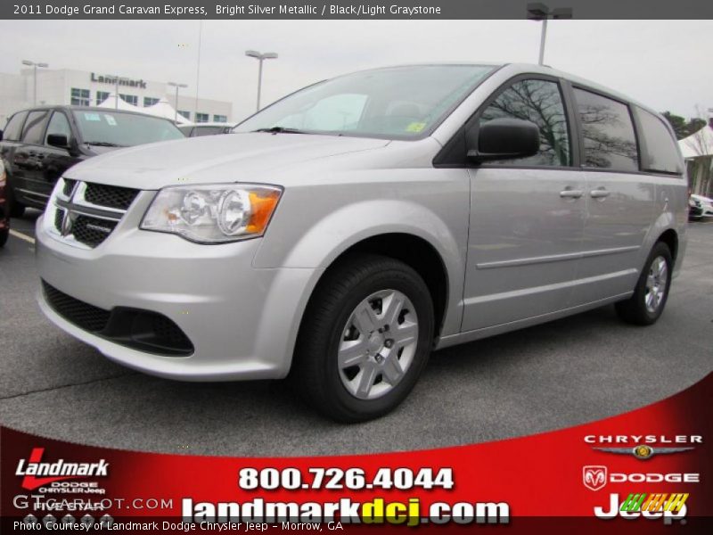 Bright Silver Metallic / Black/Light Graystone 2011 Dodge Grand Caravan Express