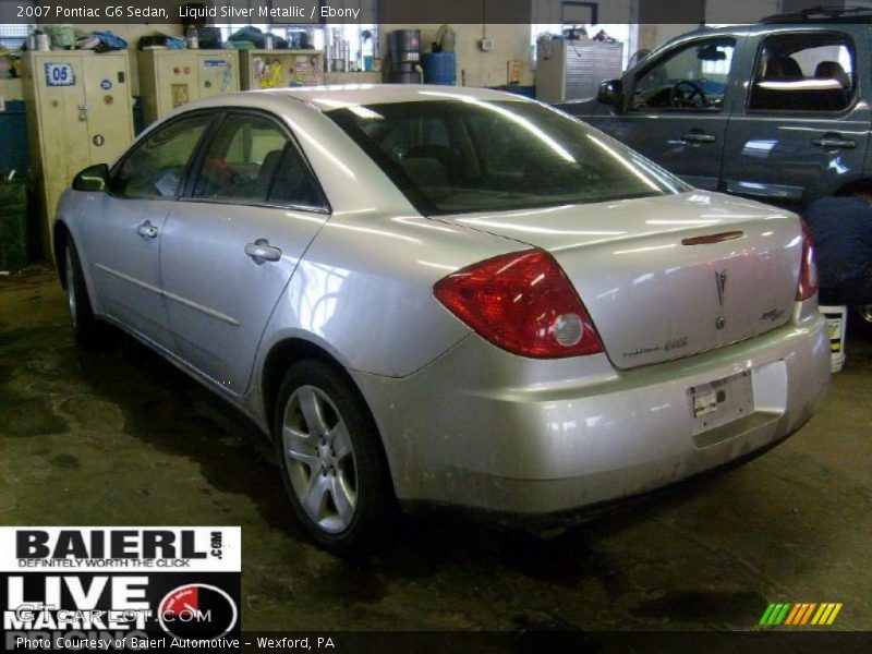 Liquid Silver Metallic / Ebony 2007 Pontiac G6 Sedan