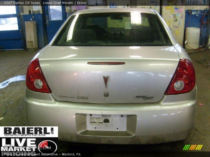 Liquid Silver Metallic / Ebony 2007 Pontiac G6 Sedan
