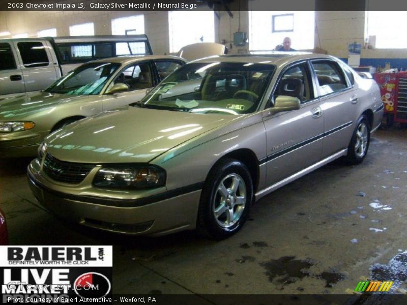 Galaxy Silver Metallic / Neutral Beige 2003 Chevrolet Impala LS