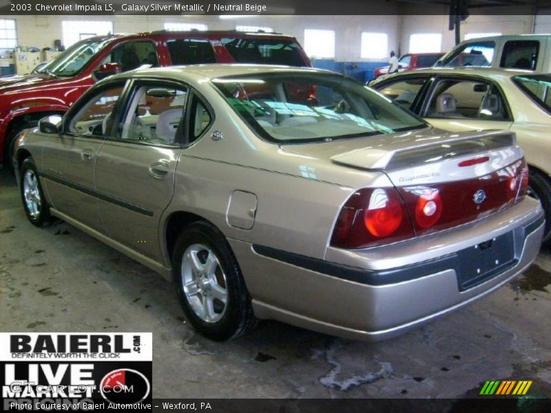 Galaxy Silver Metallic / Neutral Beige 2003 Chevrolet Impala LS
