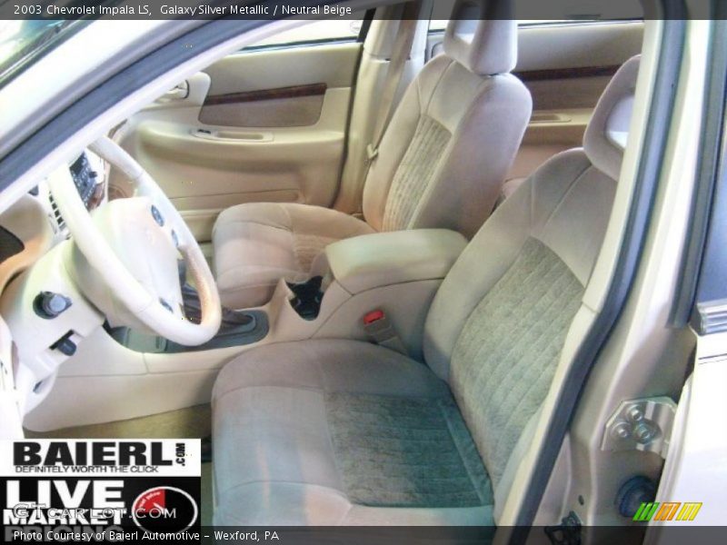 Galaxy Silver Metallic / Neutral Beige 2003 Chevrolet Impala LS