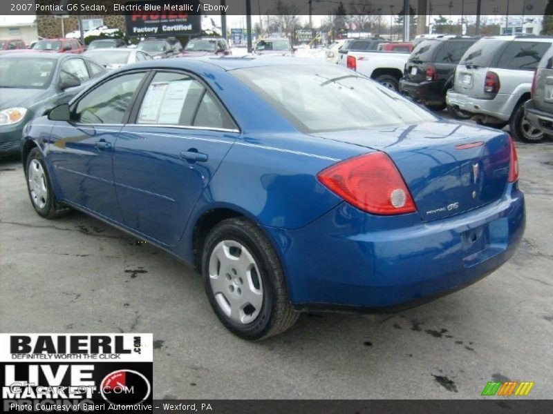 Electric Blue Metallic / Ebony 2007 Pontiac G6 Sedan