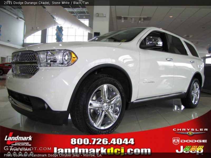 Stone White / Black/Tan 2011 Dodge Durango Citadel