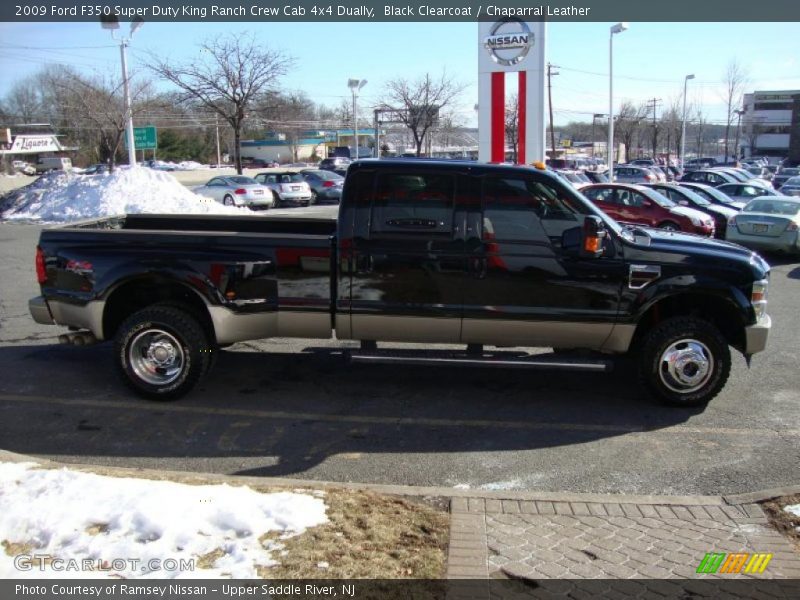 Black Clearcoat / Chaparral Leather 2009 Ford F350 Super Duty King Ranch Crew Cab 4x4 Dually