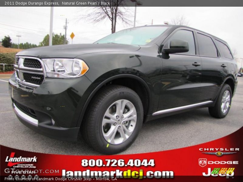 Natural Green Pearl / Black 2011 Dodge Durango Express