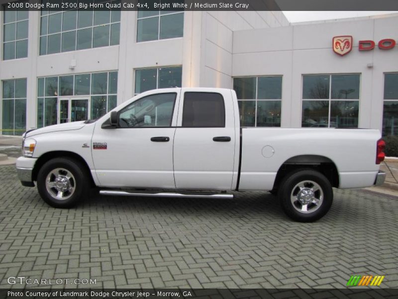 Bright White / Medium Slate Gray 2008 Dodge Ram 2500 Big Horn Quad Cab 4x4