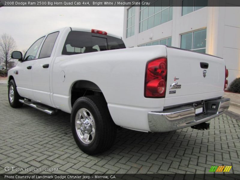 Bright White / Medium Slate Gray 2008 Dodge Ram 2500 Big Horn Quad Cab 4x4
