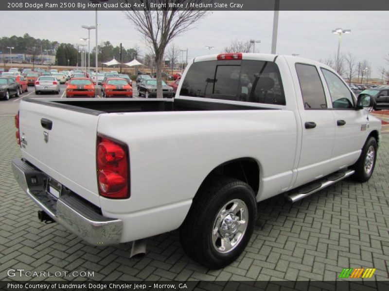 Bright White / Medium Slate Gray 2008 Dodge Ram 2500 Big Horn Quad Cab 4x4