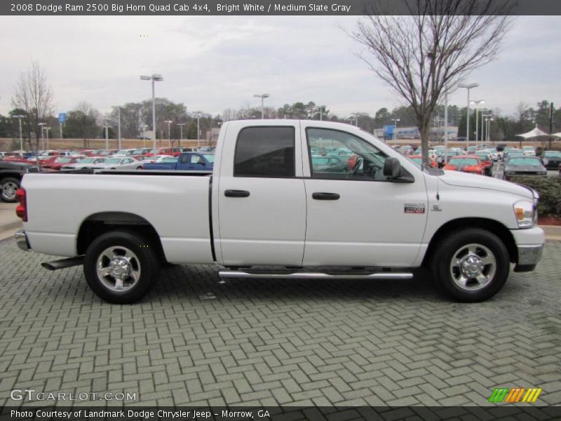 Bright White / Medium Slate Gray 2008 Dodge Ram 2500 Big Horn Quad Cab 4x4