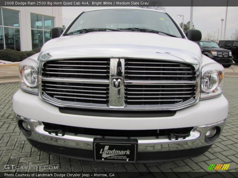 Bright White / Medium Slate Gray 2008 Dodge Ram 2500 Big Horn Quad Cab 4x4