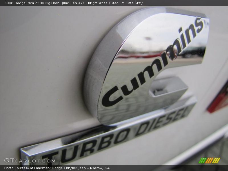 Bright White / Medium Slate Gray 2008 Dodge Ram 2500 Big Horn Quad Cab 4x4