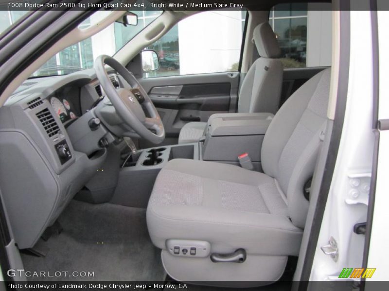 Bright White / Medium Slate Gray 2008 Dodge Ram 2500 Big Horn Quad Cab 4x4
