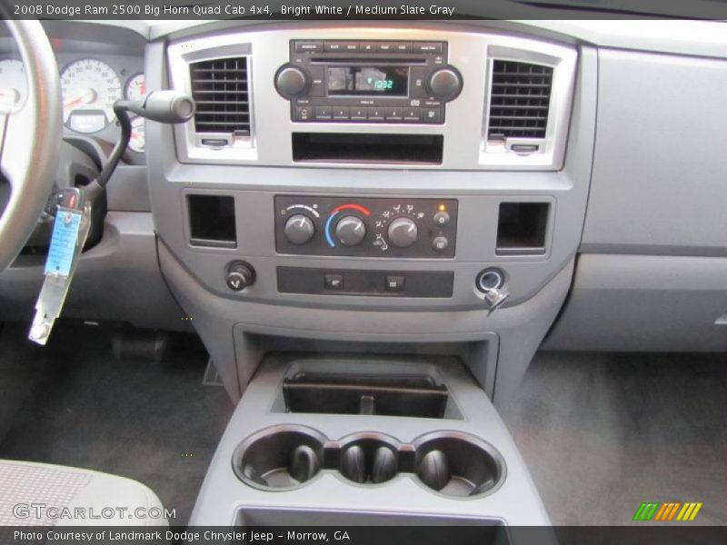 Bright White / Medium Slate Gray 2008 Dodge Ram 2500 Big Horn Quad Cab 4x4