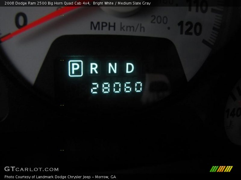 Bright White / Medium Slate Gray 2008 Dodge Ram 2500 Big Horn Quad Cab 4x4