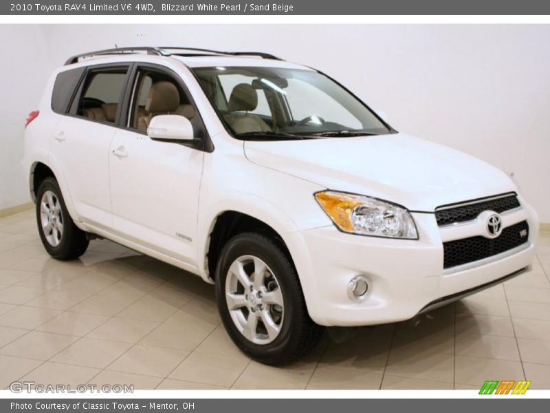 Blizzard White Pearl / Sand Beige 2010 Toyota RAV4 Limited V6 4WD