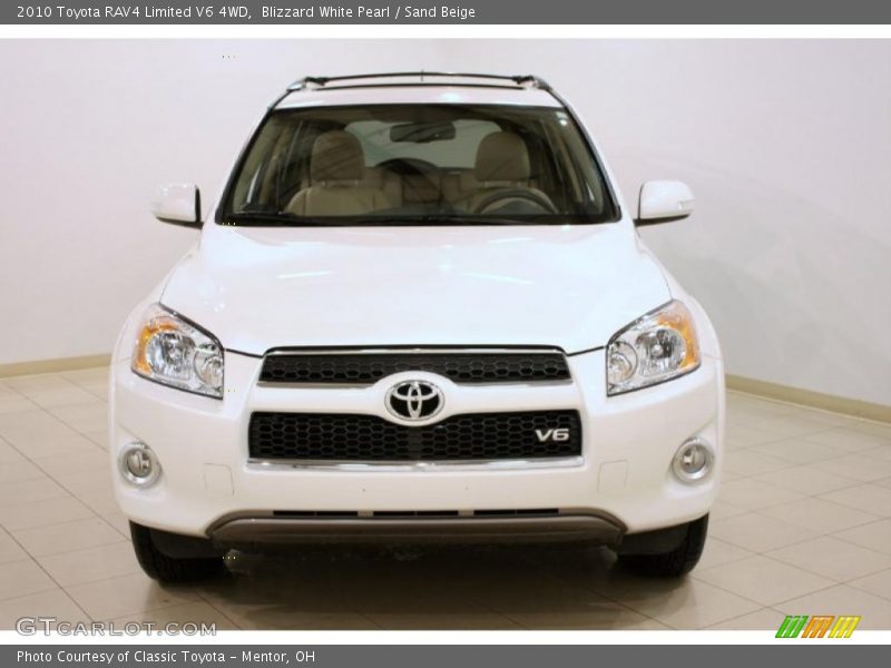 Blizzard White Pearl / Sand Beige 2010 Toyota RAV4 Limited V6 4WD