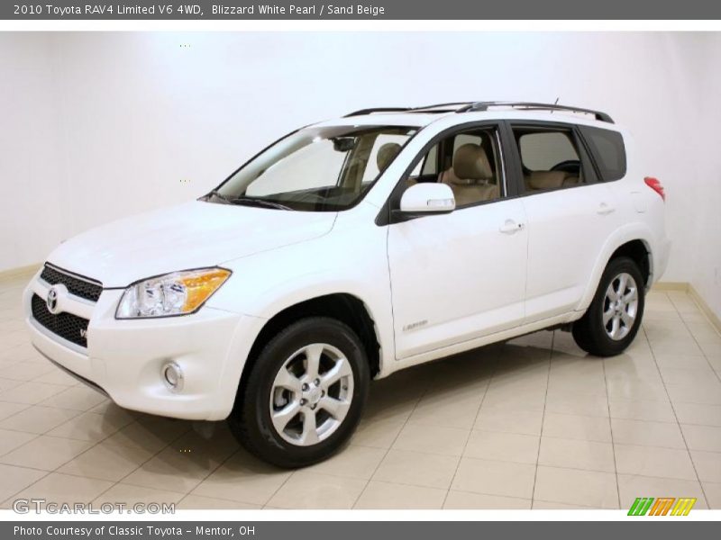 Blizzard White Pearl / Sand Beige 2010 Toyota RAV4 Limited V6 4WD