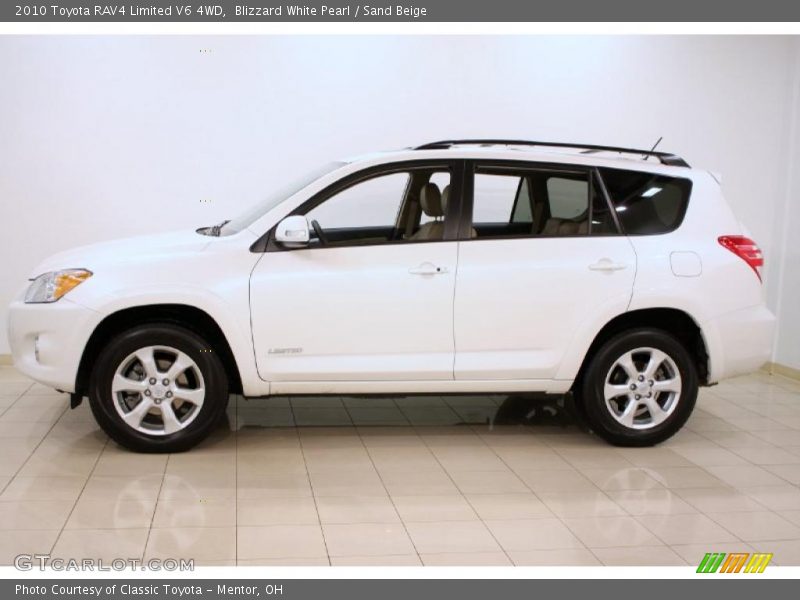 Blizzard White Pearl / Sand Beige 2010 Toyota RAV4 Limited V6 4WD
