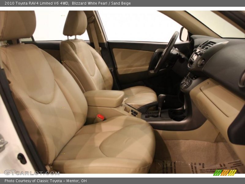 Blizzard White Pearl / Sand Beige 2010 Toyota RAV4 Limited V6 4WD