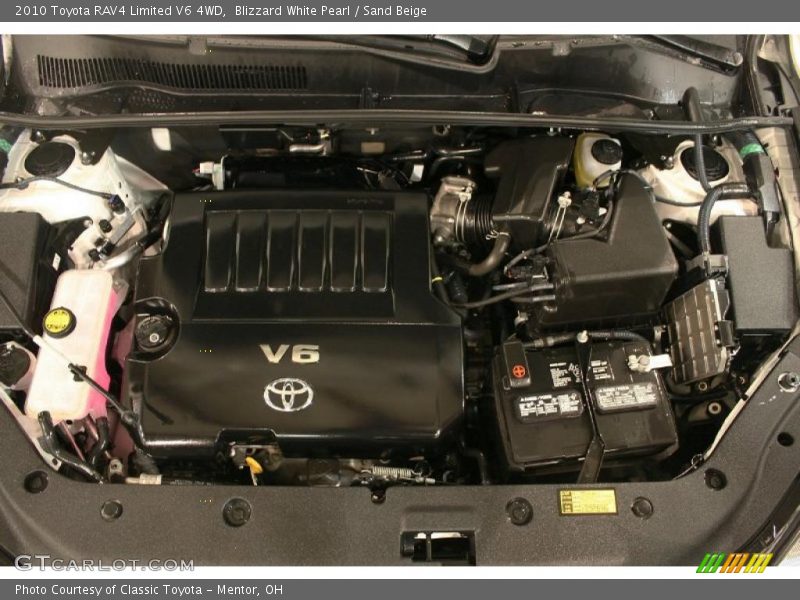Blizzard White Pearl / Sand Beige 2010 Toyota RAV4 Limited V6 4WD