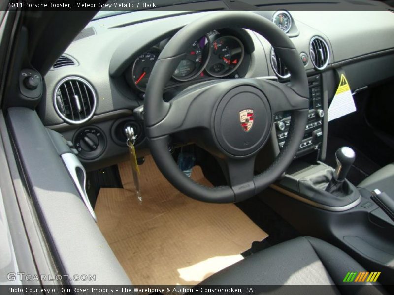 Meteor Grey Metallic / Black 2011 Porsche Boxster