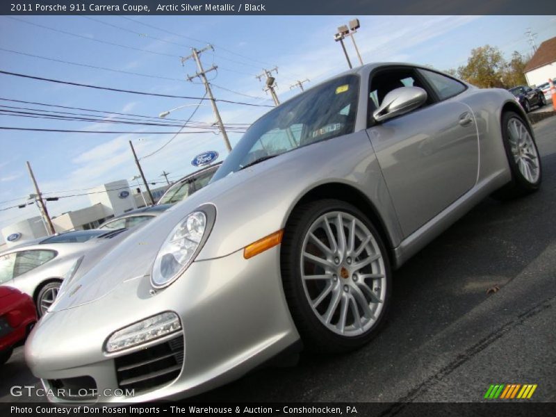 Arctic Silver Metallic / Black 2011 Porsche 911 Carrera Coupe