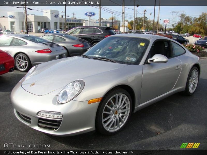 Arctic Silver Metallic / Black 2011 Porsche 911 Carrera Coupe