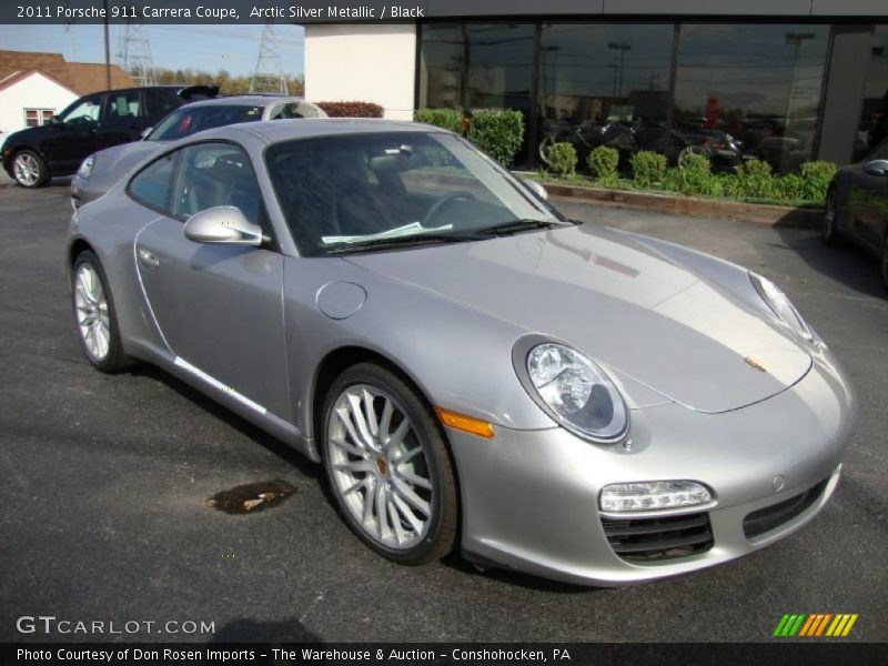 Arctic Silver Metallic / Black 2011 Porsche 911 Carrera Coupe