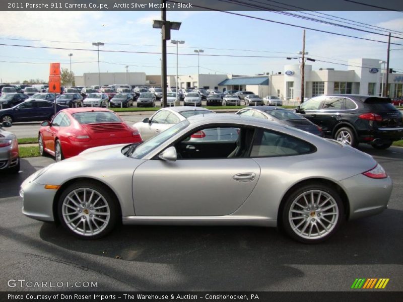 Arctic Silver Metallic / Black 2011 Porsche 911 Carrera Coupe
