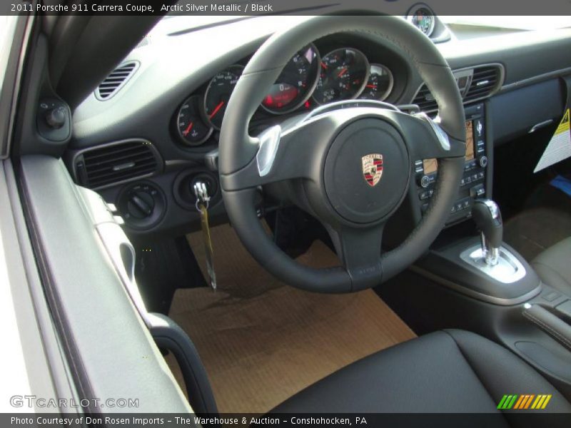 Arctic Silver Metallic / Black 2011 Porsche 911 Carrera Coupe