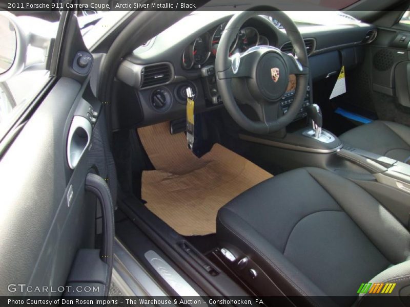 Arctic Silver Metallic / Black 2011 Porsche 911 Carrera Coupe