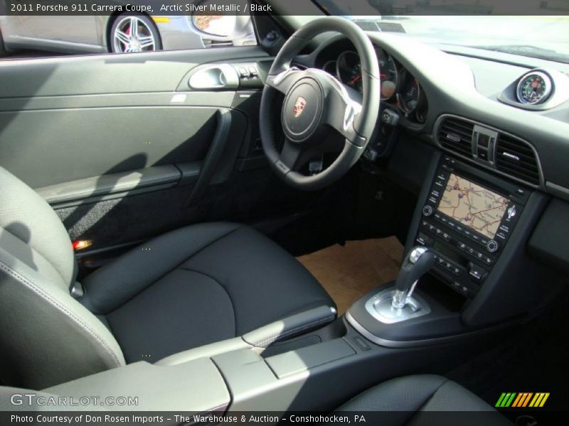 Arctic Silver Metallic / Black 2011 Porsche 911 Carrera Coupe